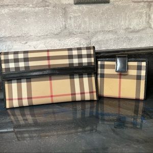 Burberry Wallet w/ ID holder (2 pieces)